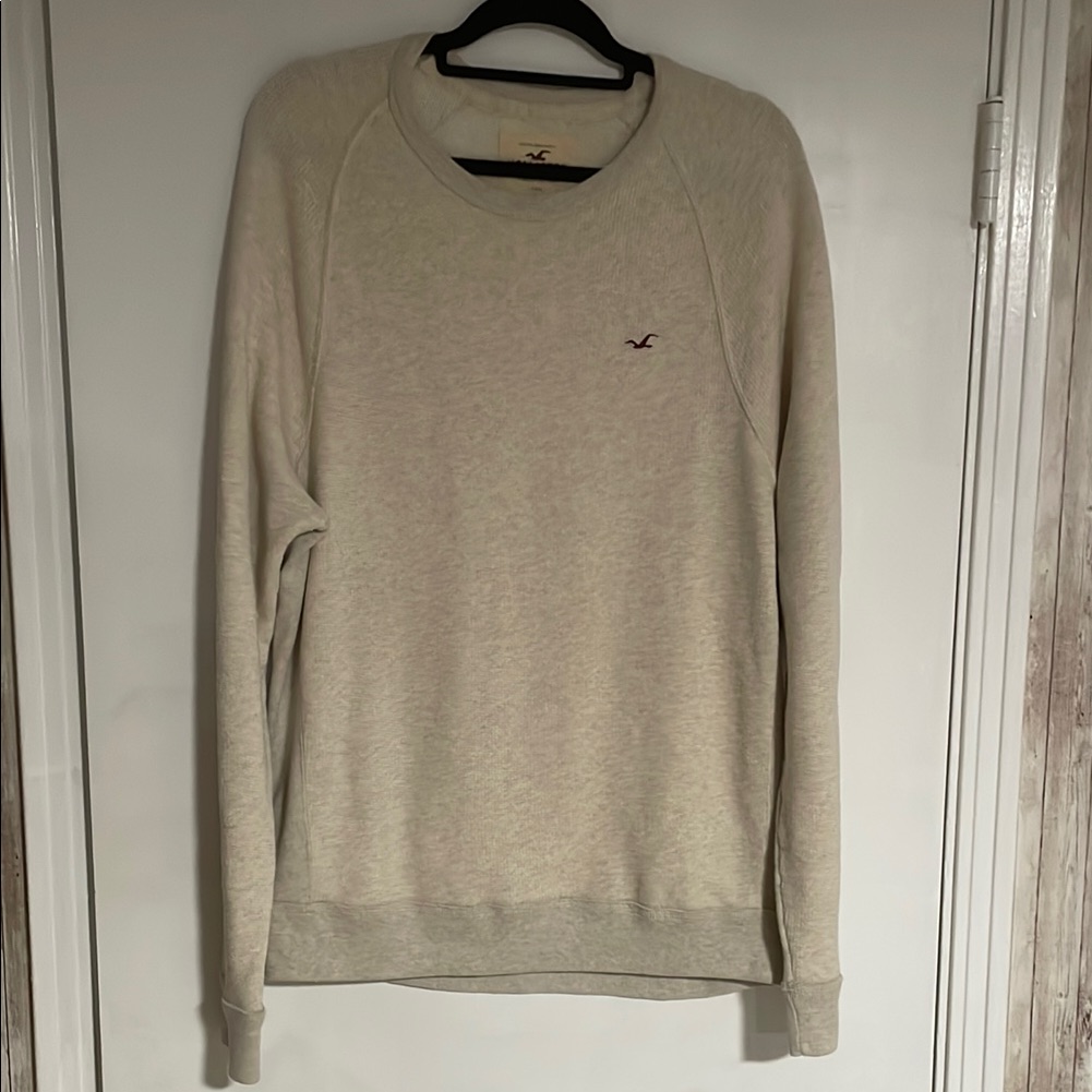 Hollister Cream Logo Crewneck Men Size Xl